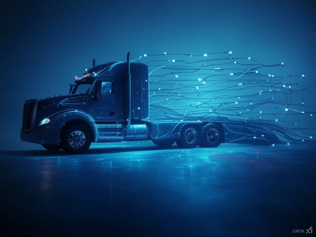 Semi truck on the highway